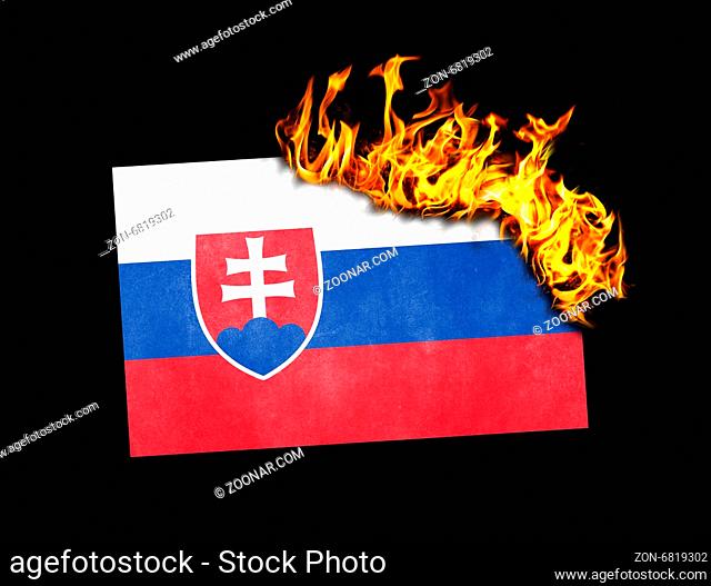 Flag burning - concept of war or crisis - Slovakia