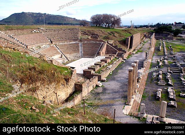 Ruins of Asklepion and theater in Bergama, Turkey