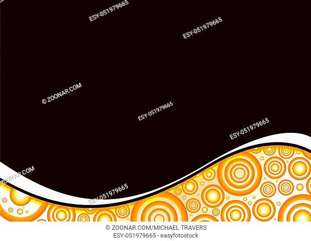 orange and black background with sweeping blank copy space