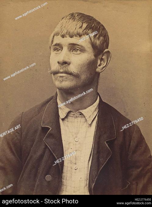 Fauvel. Louis. 27 ans, né le 14/4/67 à écouché (Orne). Tourneur. Anarchiste. 2/7/94., 1894. Creator: Alphonse Bertillon