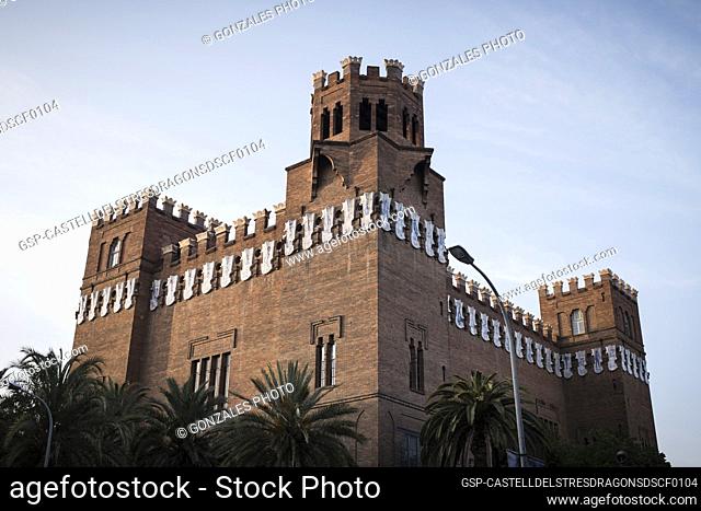 The landmark Castle of the Three Dragons (Spanish: Castillo de los Tres Dragones) is located at Parc de la Ciutadella in Barcelona, 2015