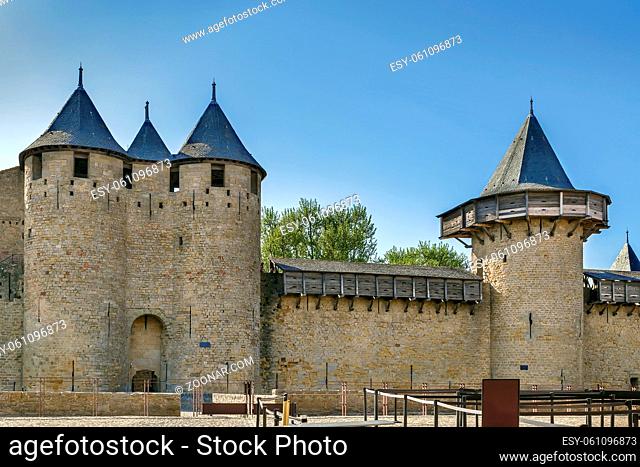 Cite de Carcassonne is a medieval citadel located in the French city of Carcassonne. Comtal castle