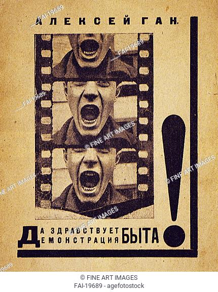 Book Cover Long Live Presentation of Private Life!. Gan, Alexei Mikhailovich (1893-1940). Lithograph. Constructivism. 1923. Russia
