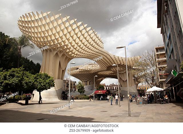 Metropol Parasol in Plaza de la Encarnación Square, Seville, Andalusia, Spain, Europe
