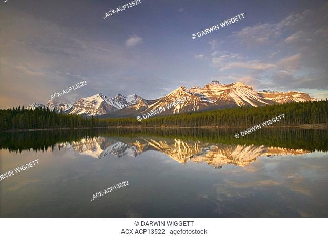 Herbert Lake and the Bow Range, Banff National Park, Alberta, Canada