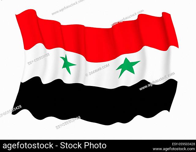 Closeup of Flag of syria