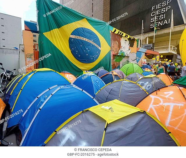 Manifestation, protest, 04.2016, Paulista Avenue Capital, São Paulo, Brazil
