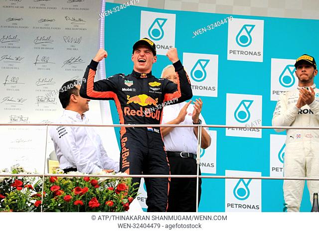 Formula 1 Malaysian Grand Prix - Race Day Featuring: Max VERSTAPPEN Where: Sepang, Selangor, Malaysia Credit: ATP/Thinakaran Shanmugam/WENN.com