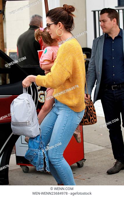 Lily Aldridge leaving Au Fudge, after lunch with model friend Alessandra Ambrosio Featuring: Lily Aldridge Where: Beverly Hills, California