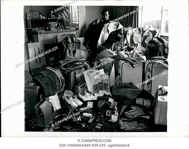 Apr. 04, 1959 - The Salvage from a , 400 spree on her money: Mrs. Estelle mendleson learned two things , 855 was stolen from her home. No