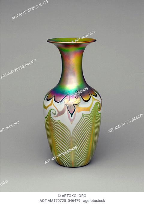 Vase, 1902â€“18, Made in Brooklyn, New York, New York, United States, American, Blown glass, H. 12 3/4 in. (32.4 cm); Diam. 6 1/16 in. (15