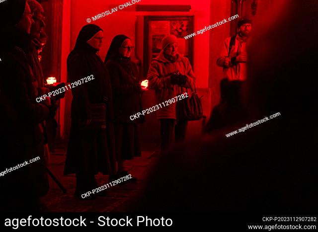 Prayer procession from St. Bartholomew's Cathedral in Pilsen, Czech Republic, to the Church of the Assumption of the Virgin Mary in solidarity with those...