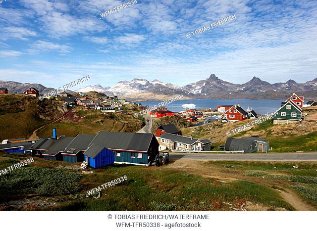 View of Tasiilaq, Ammassalik Fjord, Greenland