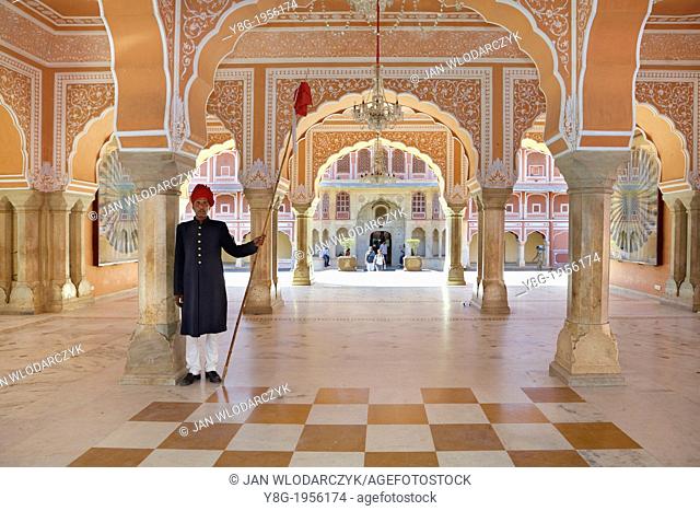 The Hall of Private Audience in Jaipur City Palace, Jaipur, Rajasthan, India