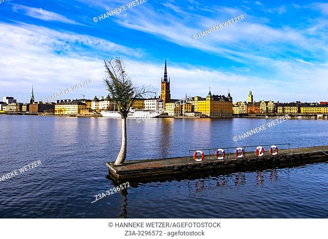 Scenic panorama of the Old Town (Gamla Stan) in Stockholm, Sweden