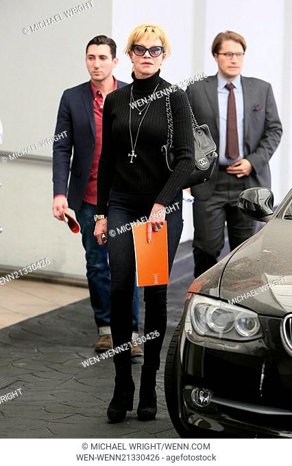 Melanie Griffith seen leaving E Baldi restaurant. Featuring: Melanie Griffith Where: Los Angeles, California, United States When: 08 May 2014 Credit: Michael...