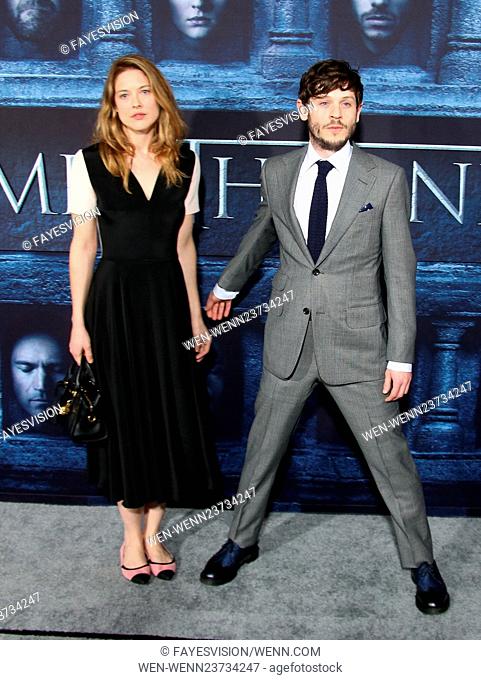 Los Angeles Premiere for season 6 of HBO's ""GAME OF THRONES"" Featuring: Iwan Rheon, Guest Where: Hollywood, California