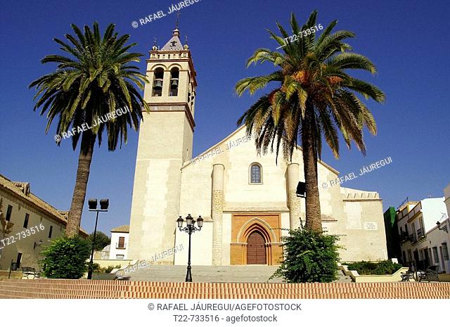 Marchena (Sevilla). España. Iglesia de San Juan Bautista en la Plaza del Cardenal Espínola del pueblo sevillano de Marchena