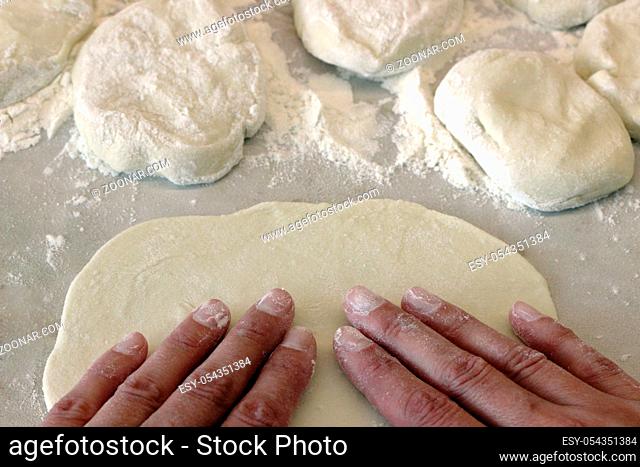 Preparation of fresh delicious hearty helpful cakes Indian chapatis