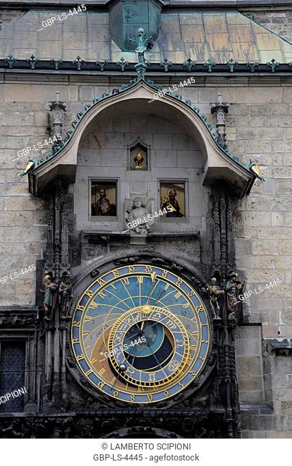 Astronomical Clock, Old Town, Mozart, 2014, Praga, Czech Republic