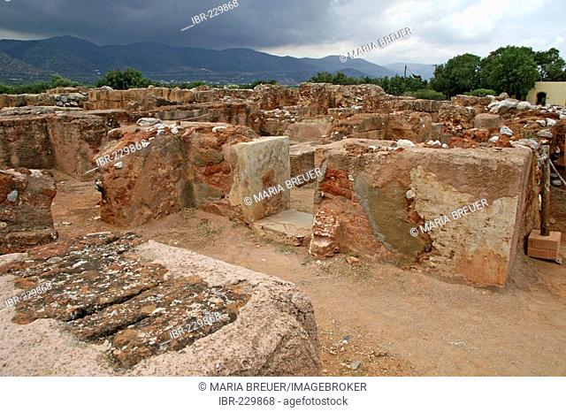 Archeological excavation, imperial palace, Malia, Crete, Greece