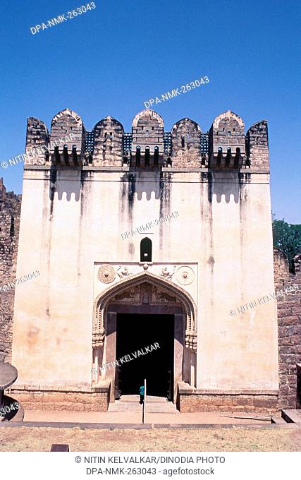 View of Bala Hissar, Golconda Fort, Hyderabad, Andhra Pradesh, India, Asia