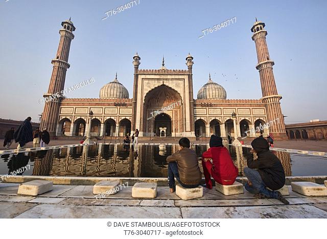 The immense Jama Masjid, India's largest mosque, Old Delhi