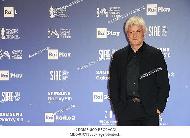 The Italian film producer Domenico Procacci during the red carpet of the 64th edition of the David di Donatello. Rome (Italy), March 27th, 2019