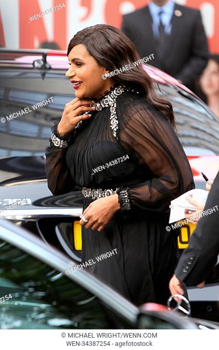 Cast and Celebrity guests seen arriving for the London Premiere of Oceans 8. Featuring: Mindy Kaling Where: London, United Kingdom When: 13 Jun 2018 Credit:...