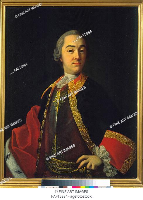 Portrait of Prince Ivan Ivanovich Lobanov-Rostovsky (1731-1791). Argunov, Ivan Petrovich (1729-1802). Oil on canvas. Russian Art of 18th cen