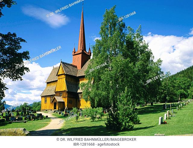 Stave church Ringebu in Gudbrandsdalen, Norway, Scandinavia, Europe