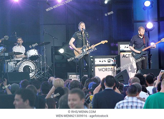 Franz Ferdinand Performing at Jimmy Kimmel Live Featuring: Franz Ferdinand Where: Hollywood, California, United States When: 01 May 2014 Credit: RHS/WENN