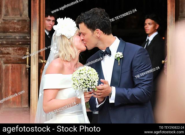 Wedding between former swimmer Federica Pellegrini and Matteo Giunta. Venice, Italy - 27 Aug 2022
