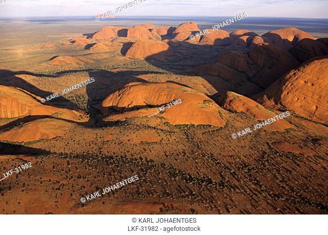 Aerial view of Olgas, Uluru-Kata Tjuta NP, Northern Territory, Australia