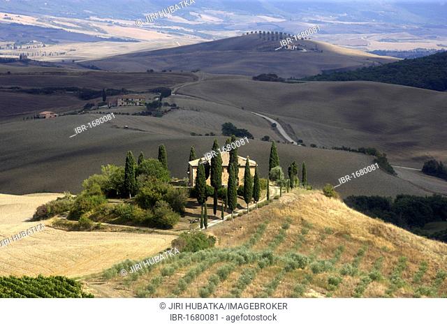 Villa Belvedere, Val d'Orcia, Tuscany, Italy, Europe