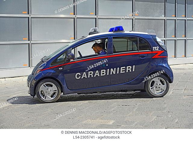 Police Car Florence Italy IT Renaissance EU Europe Tuscany