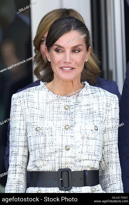 Queen Letizia of Spain attends the School Year 2023/2024 of Vocational Training at Integrated Centre for Professional Training in Communication