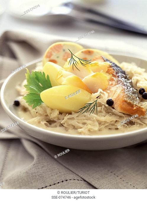 Seafood choucroute