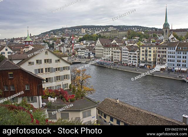 Zurich, Old city view by the lake, Switzerland, Europe