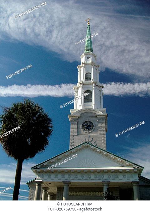 Savannah, GA, Georgia, Independent Presbyterian Church, Church of Scotland founded 1755, modeled after St. Martin-in-the-Fields Church in London