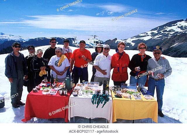 Nimmo Bay Heli Ventures Lodge - glacier, Coast Mountain Range lunch/siteseeing stop, British Columbia, Canada