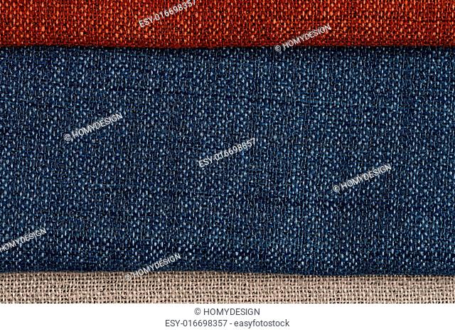 Background made of a closeup of a blue fabric texture