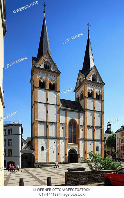 Germany. Koblenz, Rhine, Moselle, Maifeld, Eifel, Hunsrueck, Westerwald, Rhineland-Palatinate, Florin church, former Chorherrenstift St  Florin, parish church