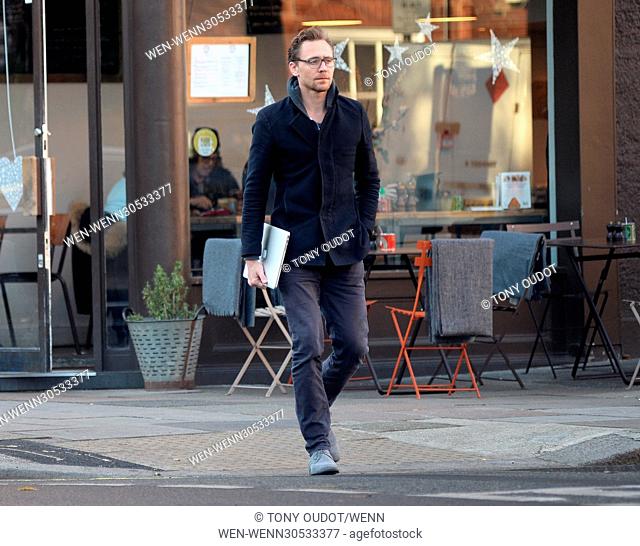 Tom Hiddleston out and about in North London carrying an Apple MacBook. Featuring: Tom Hiddleston Where: London, United Kingdom When: 30 Nov 2016 Credit: Tony...