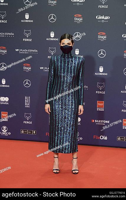 Loreto Mauleon attends Feroz Awards 2021 - Red Carpet at VP Plaza Espana Design Hotel on March 2, 2021 in Madrid, Spain