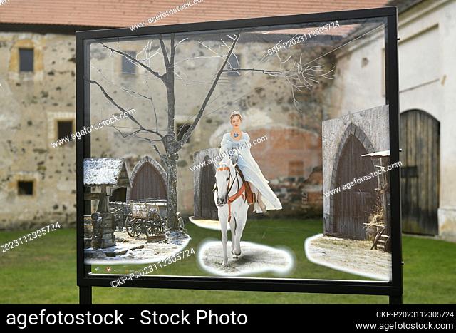 Presentation of two photopoints in the courtyard of Svihov Castle, Klatovy region, Czech Republic, November 23, 2023, which will allow visitors from the next...