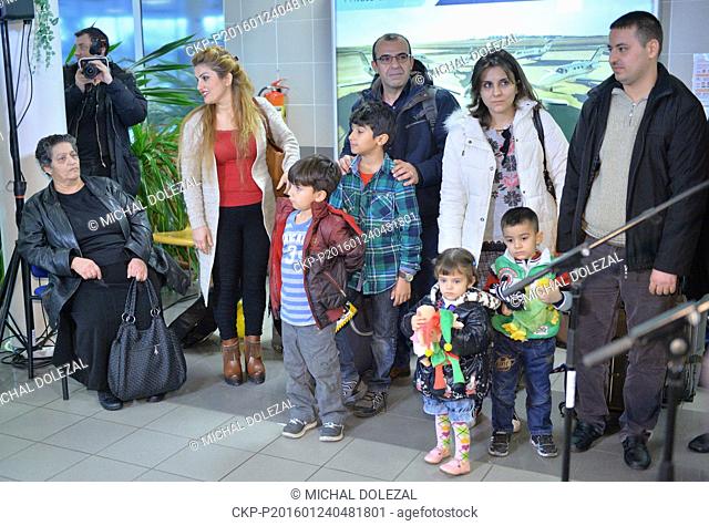 The first group of ten Christian refugees from Iraq landed at Prague's Vaclav Havel Airport this afternoon, Vojtech Jurasek