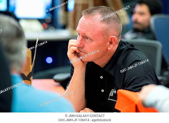 NASA astronaut Barry Wilmore, Expedition 41 flight engineer and Expedition 42 commander, participates in an emergency scenario training session in the Space...