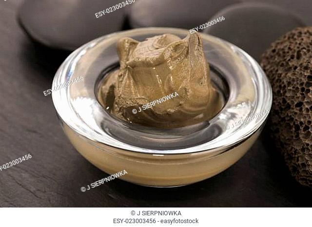 Dead Sea mud in a bowl