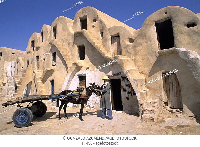Ghorfas (granaries). Medenine. Tunisia